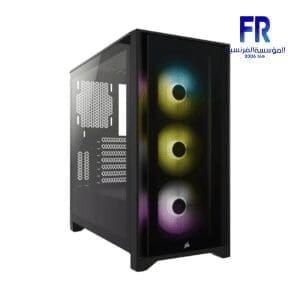 CORSAIR ICUE 4000X RGB TEMPERED GLASS BLACK MID TOWER CASE